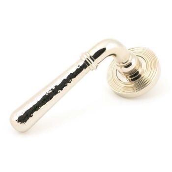 Polished Nickel Hammered Newbury Lever on a Beehive Rose - 46079 