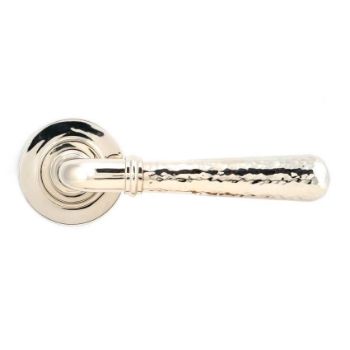 Polished Nickel Hammered Newbury Lever on a Plain Rose - 46077 