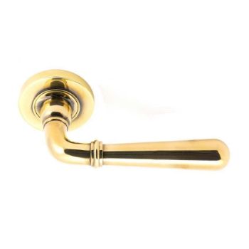 Aged Brass Newbury Lever on a Plain Rose - 45755