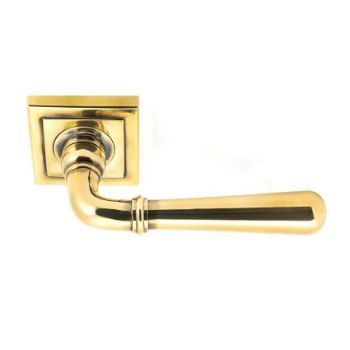 Aged Brass Newbury Lever on a Square Rose - 45758