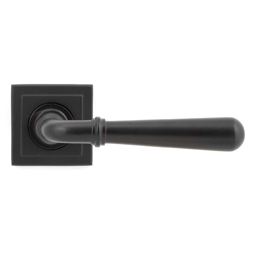 Aged Bronze Newbury Lever on a Square Rose - 46064