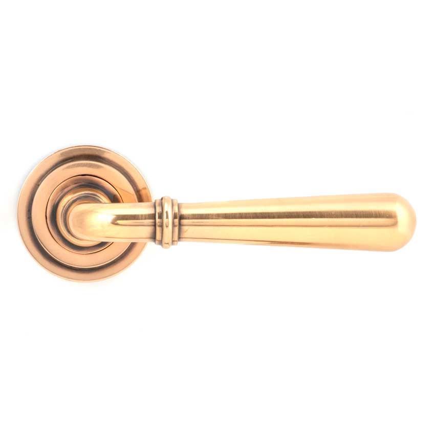 Polished Bronze Newbury Lever on an Art Deco Rose - 46066 