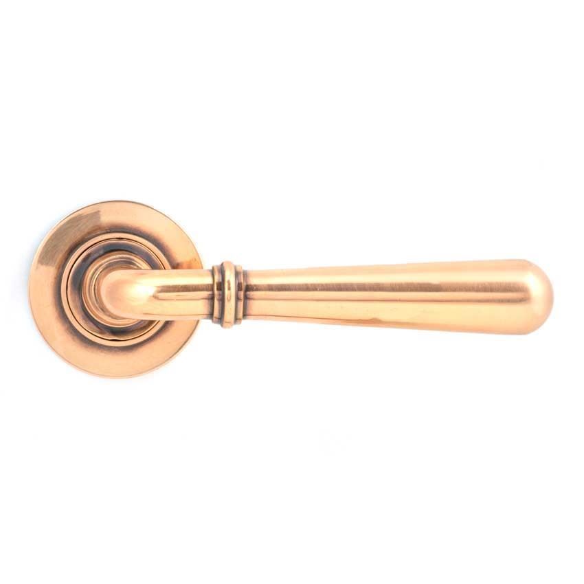 Polished Bronze Newbury Lever on a Plain Rose - 46065 