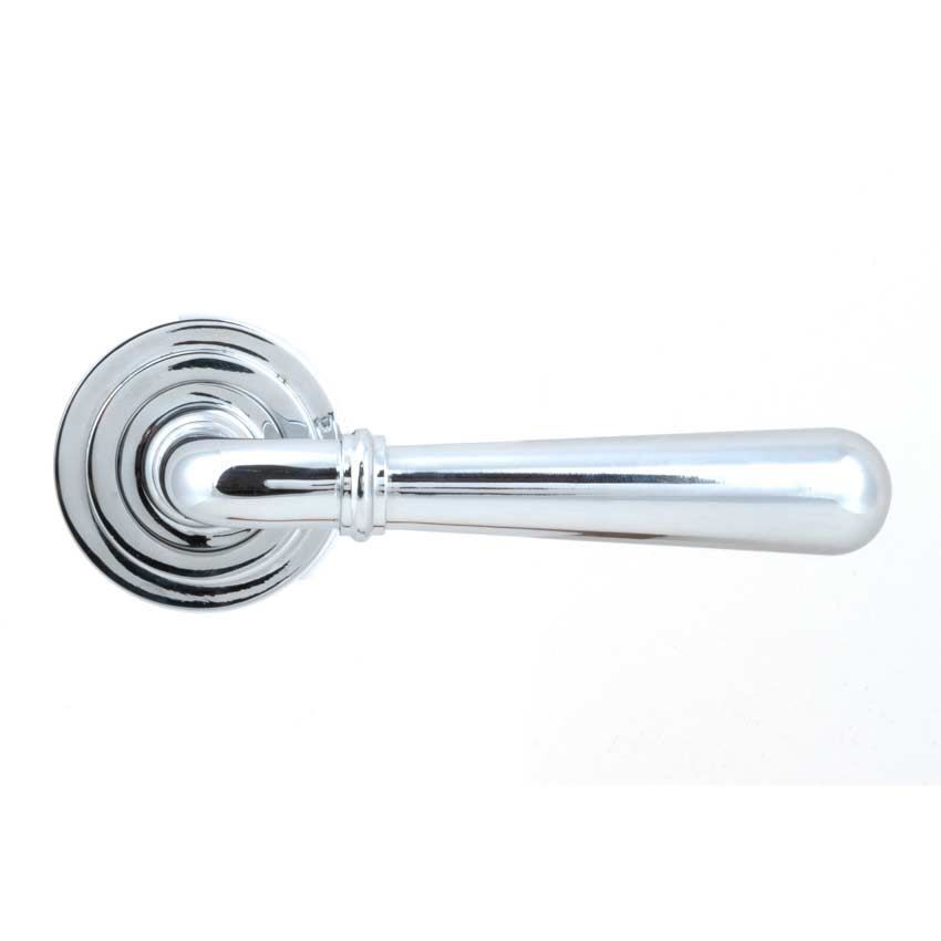 Polished Chrome Newbury Lever on an Art Deco Rose - 46054 