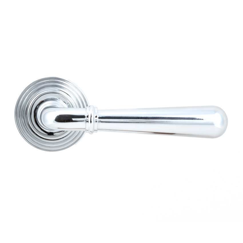 Polished Chrome Newbury Lever on a Beehive Rose - 46055 