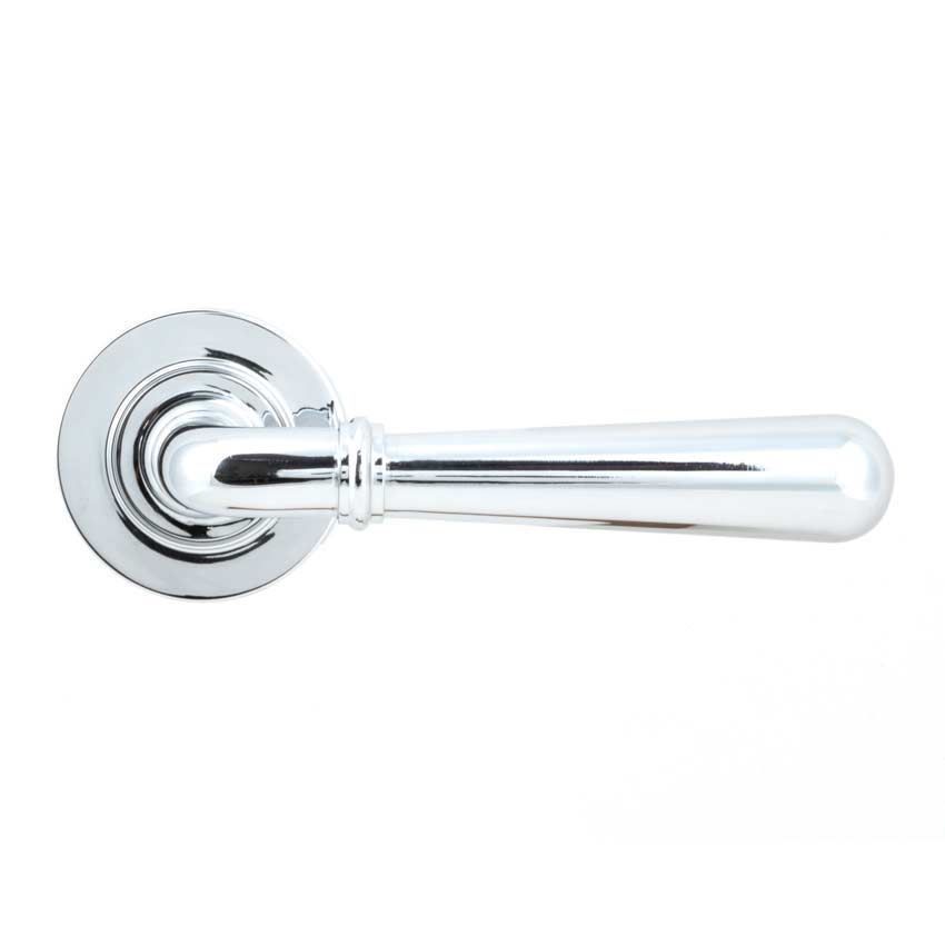 Polished Chrome Newbury Lever on a Plain Rose - 46053 