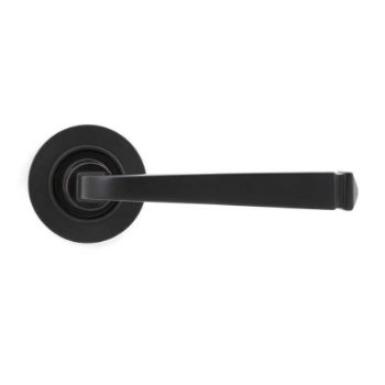 Aged Bronze Avon Round Lever on a Plain Rose - 46089