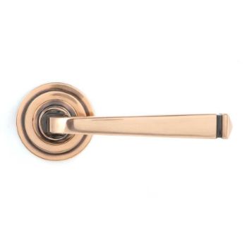 Polished Bronze Avon Round Lever on an Art Deco Rose - 46094 