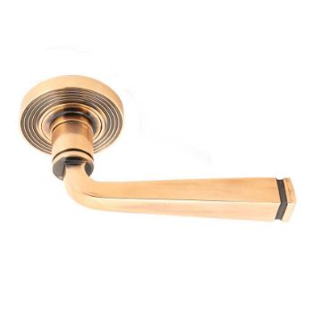Polished Bronze Avon Round Lever on a Beehive Rose - 46095 