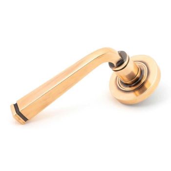 Polished Bronze Avon Round Lever on a Plain Rose - 46093