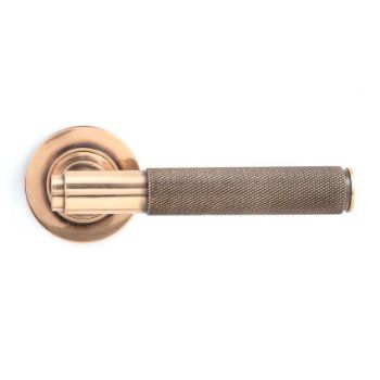 Polished Bronze Brompton Lever on a Plain Rose - 46101