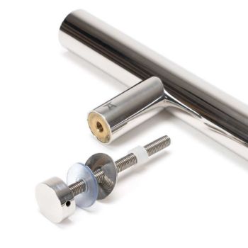 Polished Stainless Steel T Bar Handle Bolt Fix - 50240