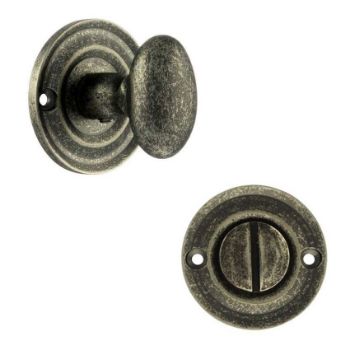 Old English Oval WC Turn and Release in Distressed Silver - OEOWCDS  Old English Oval WC Turn and Release in Distressed Silver - OEOWCDS