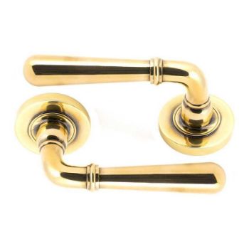 Aged Brass Newbury Lever on a Plain Rose (Unsprung) - 50017