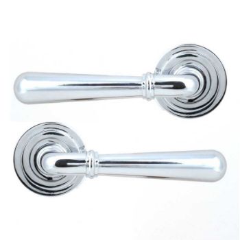 Polished Chrome Newbury Lever on an Art Deco Rose (Unsprung) - 50022