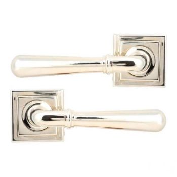 Polished Nickel Newbury Lever on a Square Rose (Unsprung) - 50028
