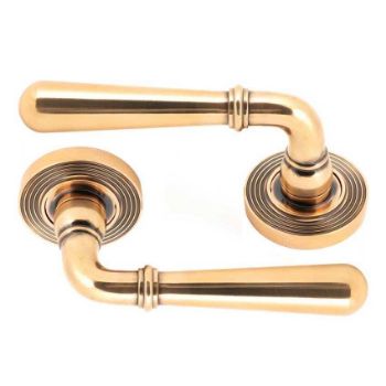 Polished Bronze Newbury Lever on a Beehive Rose (Unsprung) - 50035 