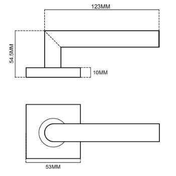 Fortessa Ares Door Handle - FDEARE-SN/CP