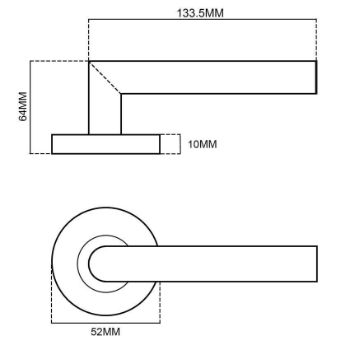 Fortessa Monaco Door Handle - FDEMON-SN