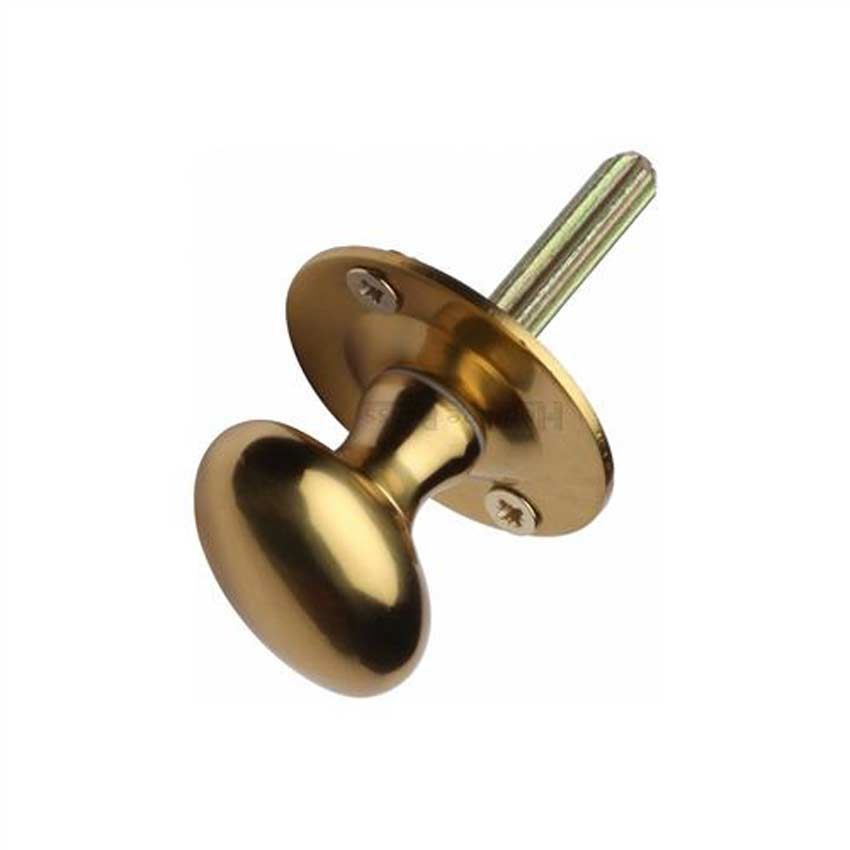 Heritage Brass Thumbturn w/o Bolt for Bathroom or Bedroom Doors Polished Brass- BT5-PB