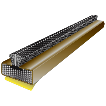 Intumescent fire and smoke door seal in brown Intumescent fire and smoke door seal in brown