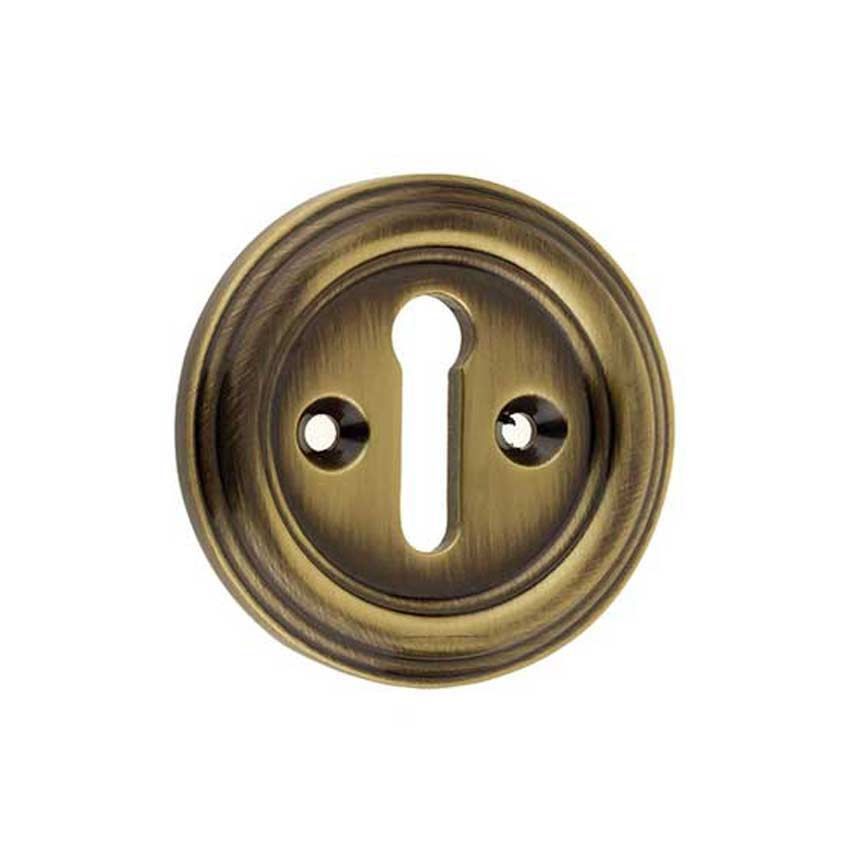 Parisian standard profile escutcheon - Antique Brass - JV604AB 