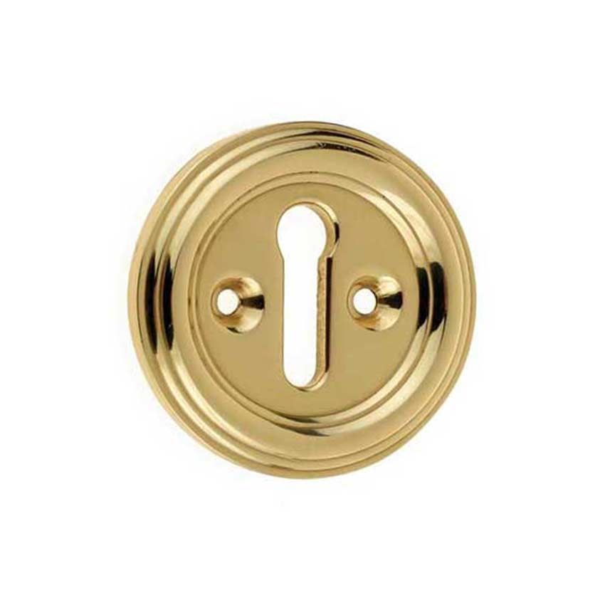 Parisian standard profile escutcheon - Polished Brass - JV604PB 