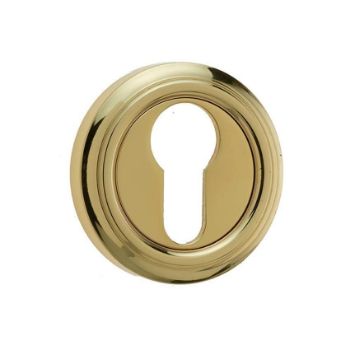 Parisian euro profile escutcheon - Polished Brass - JV604EPB Parisian euro profile escutcheon - Polished Brass - JV604EPB