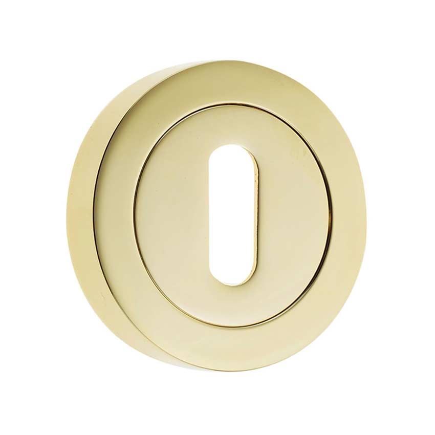 Jedo Standard Key Profile Escutcheon - Polished Brass - JV503PVD