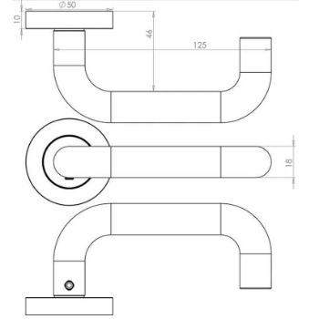 Jedo Thame Door Handle- Polished Chrome- JV502PC