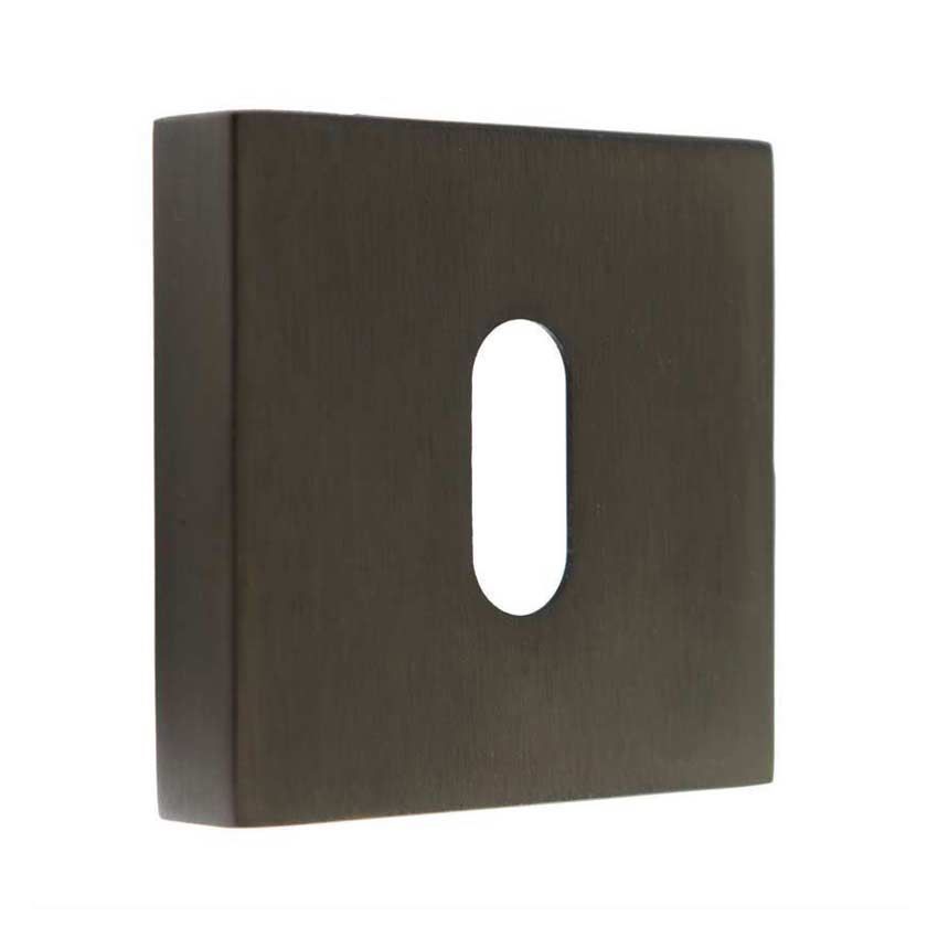 Forme Square Key Escutcheon in Urban Dark Bronze