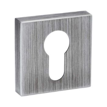 Forme Square Euro-Cylinder Escutcheon in Urban Graphite Forme Square Euro-Cylinder Escutcheon in Urban Graphite