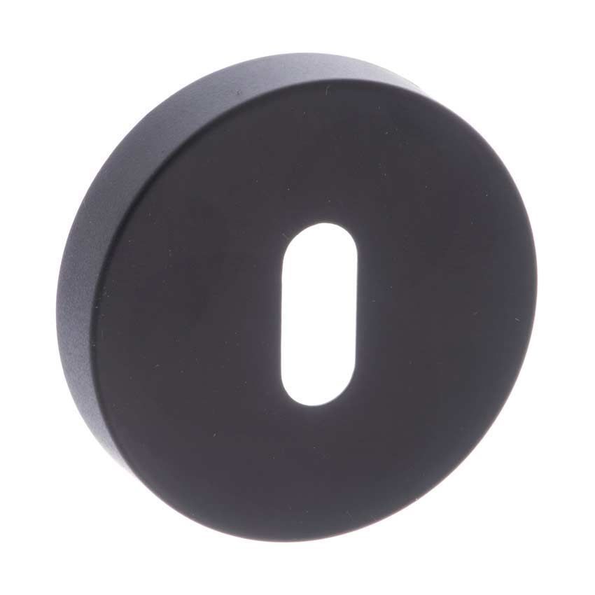 Forme Round Key Escutcheon in Matt Black