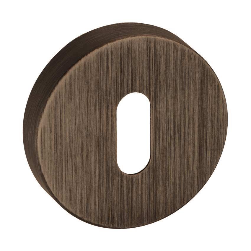 Forme Round Key Escutcheon in Urban Bronze