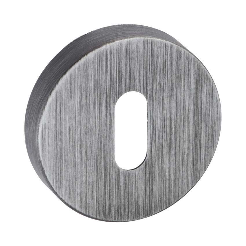 Forme Round Key Escutcheon in Urban Graphite 