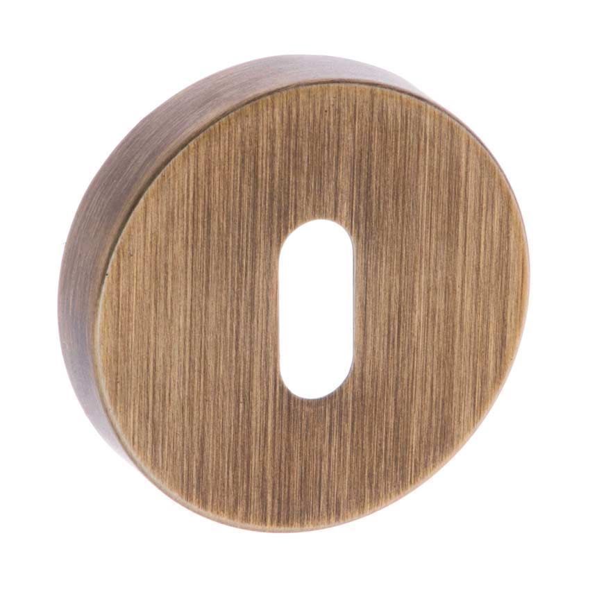 Forme Round Key Escutcheon in Yester Bronze