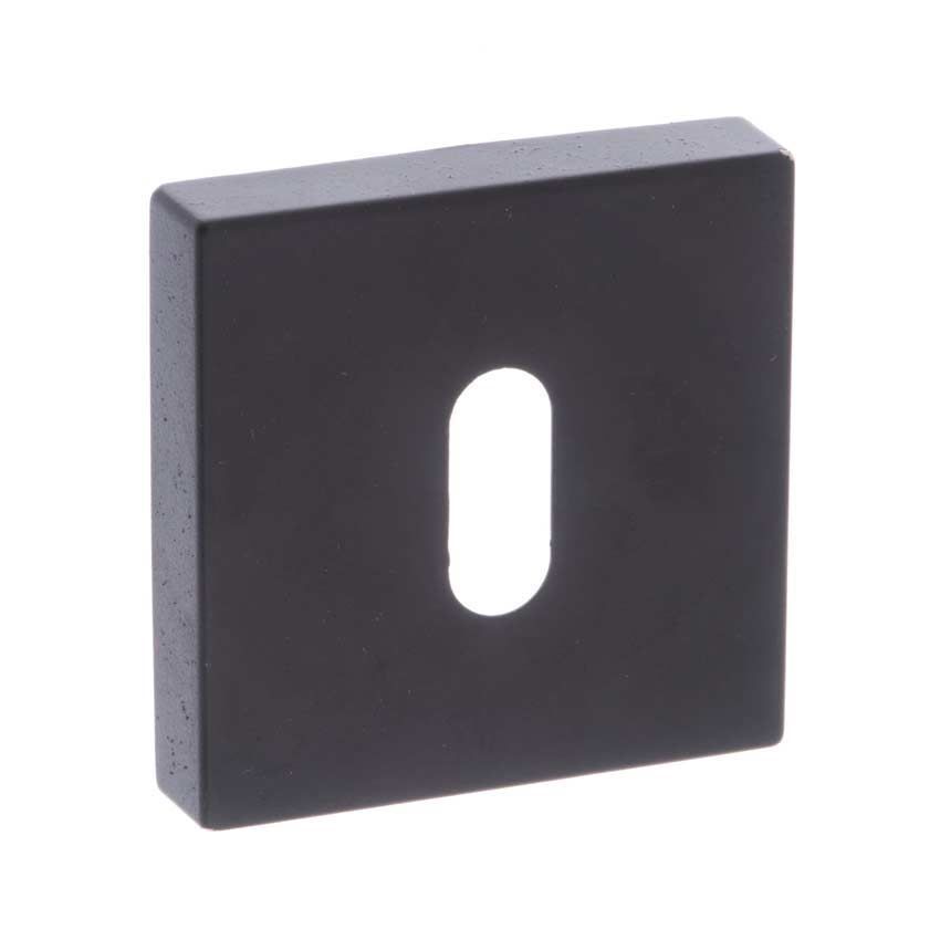 Forme Square Key Escutcheon in Matt Black 