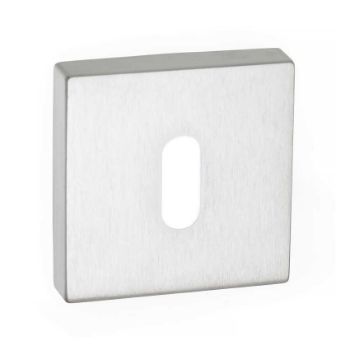 Forme Square Key Escutcheon in Satin Chrome Forme Square Key Escutcheon in Satin Chrome