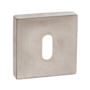 Forme Square Key Escutcheon in Satin Nickel Forme Square Key Escutcheon in Satin Nickel