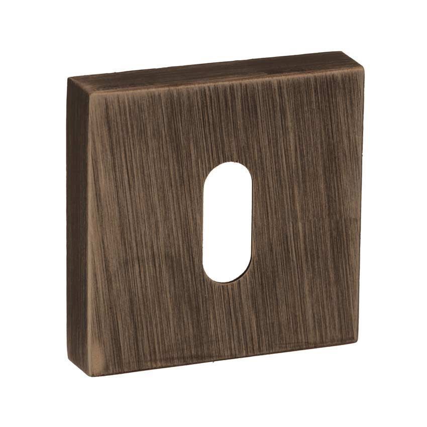 Forme Square Key Escutcheon in Urban Bronze