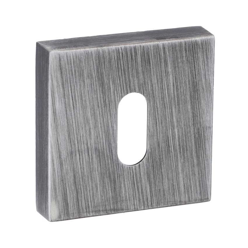 Forme Square Key Escutcheon in Urban Graphite