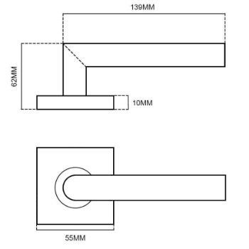 Guido Door Handle - SP-190-CP 