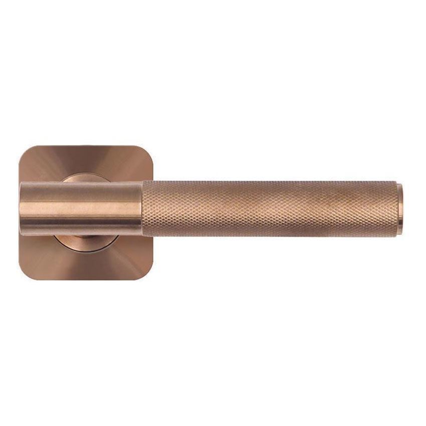 Rosso Tecnica Orta Lever with Squircle Rose in PVD Satin Bronze Finish - RT060SPVDBZ 