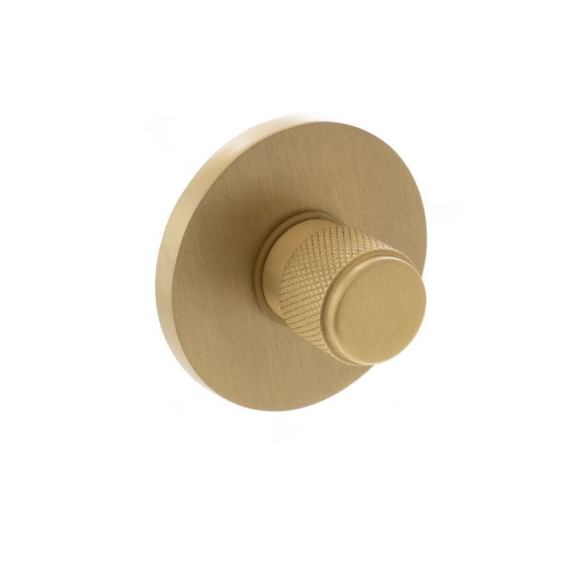 Millhouse Brass Knurled Turn and Release on a Slimline Round Rose - MHSRKWCSB 
