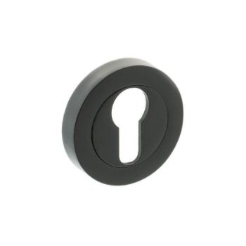Millhouse Brass Euro Escutcheon on a Round Rose - MHREMB  Millhouse Brass Euro Escutcheon on a Round Rose - MHREMB