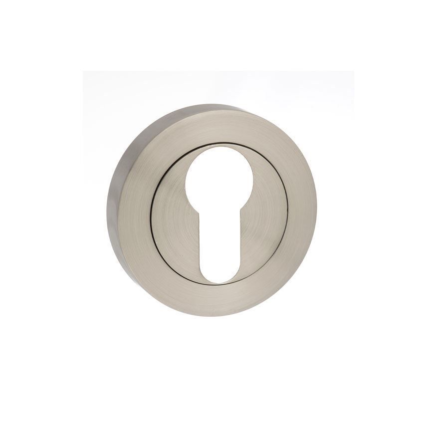 Millhouse Brass Euro Escutcheon on a Round Rose - MHRESN