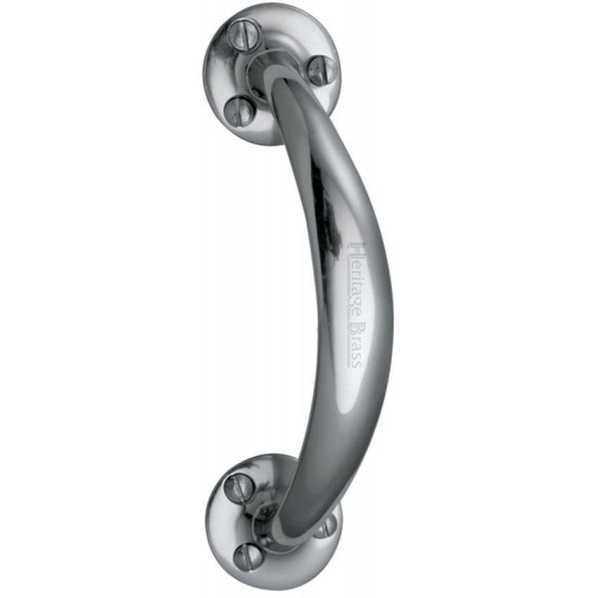 Heritage Brass Curved Door Pull Handle in Polished Chrome - V1140-PC 