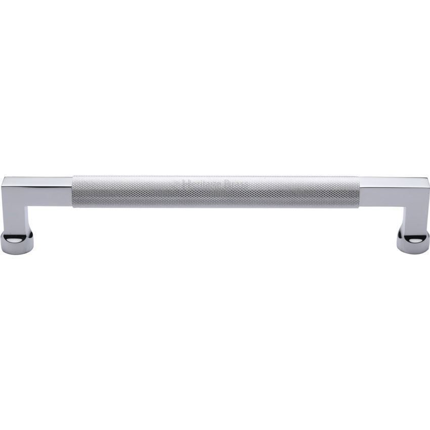 Bauhaus Knurled Door Pull Handle in Polished Chrome - V1315 304-PC