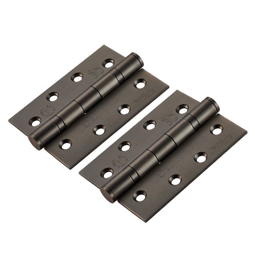 4" (102mm) Grade 13 Matt Bronze Fire Door Hinges - HIN1433P13MBRZ 