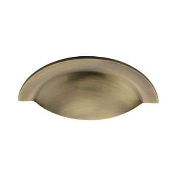 Crescent Drawer Cup Pull in Antique Brass - C1730-AT Crescent Drawer Cup Pull in Antique Brass - C1730-AT
